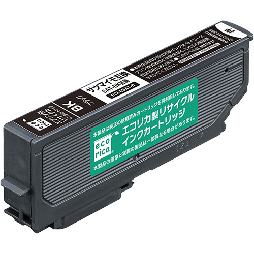 ﾘｻｲｸﾙｲﾝｸｶｰﾄﾘｯｼﾞ ﾌﾞﾗｯｸ(染料) [ｴﾌﾟｿﾝ:SAT-BK/ｻﾂﾏｲﾓ互換] 1個画像