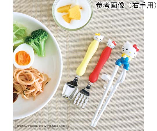 エジソンのお箸Ⅰケース付（右手用）ハローキティ レトロ 12個入 パッケージの側面にキャラクターのデザインが鮮明に描かれた状態