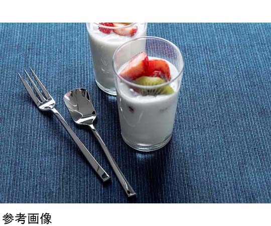 ヴォワージュ ソーダスプーン 1本 18-8ステンレスカトラリー 日本製 光沢のあるステンレス製のスプーンが正面を向いている状態
