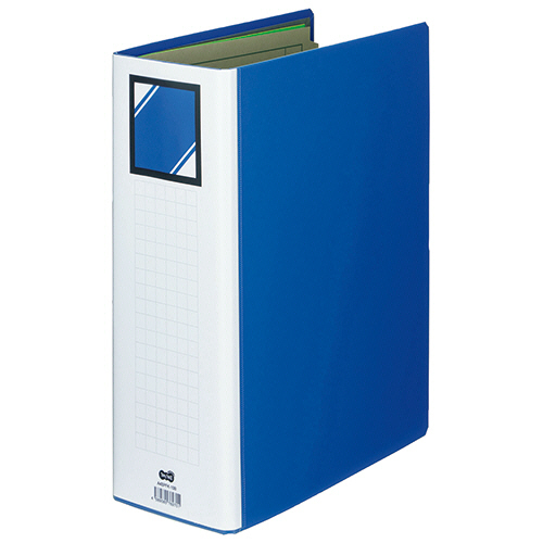 片開きﾊﾟｲﾌﾟ式ﾌｧｲﾙ(ｲﾝﾃﾞｯｸｽ付)A4 1000枚収容 背幅116mm 青 1冊