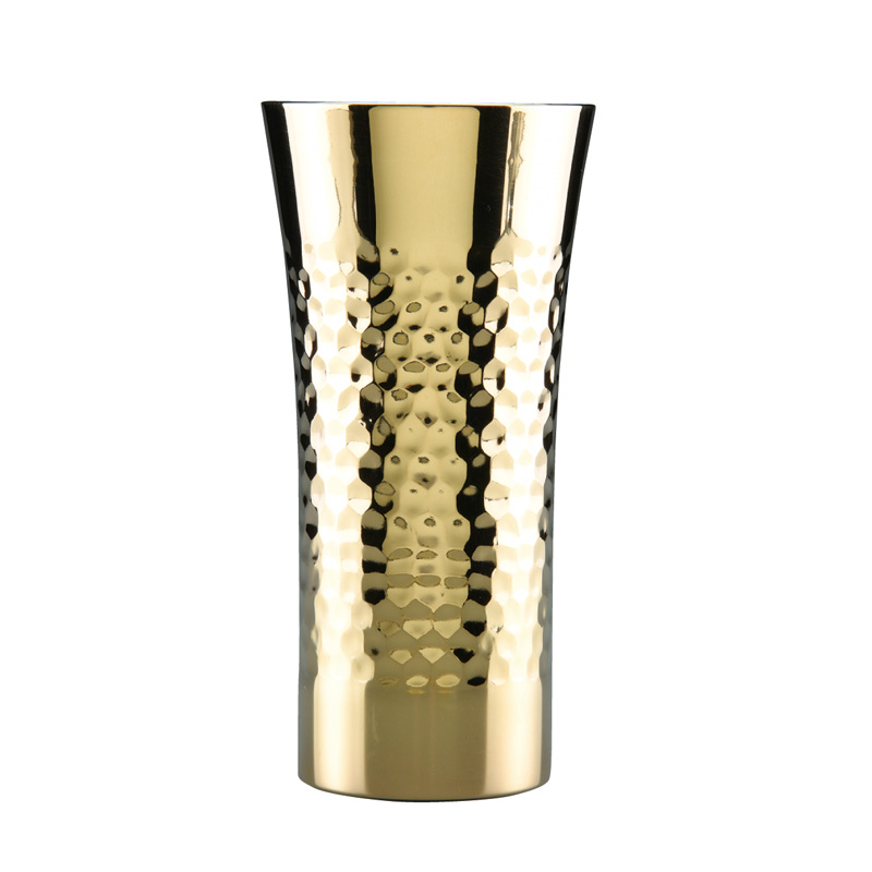 カゴ 18-8タンブラー 槌目入 24金メッキ 橋本金属画像