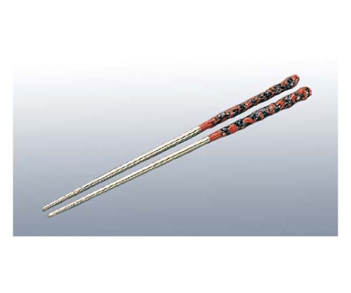 砲金鋳物 長寿 火箸 27cm画像