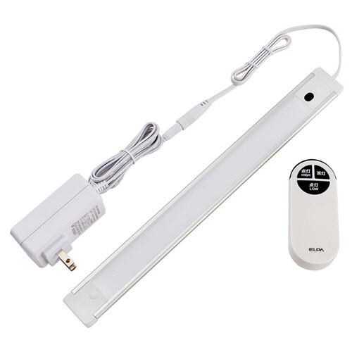 ｽﾘﾑ&ﾌﾗｯﾄLEDﾗｲﾄ(LED多目的灯) ﾘﾓｺﾝﾀｲﾌﾟ 本体ｻｲｽﾞ約31cm 電球色 1台画像