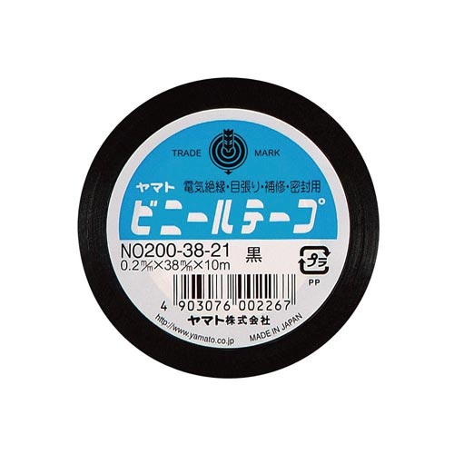 ビニールテープ　３８ｍｍ×１０ｍ　黒画像