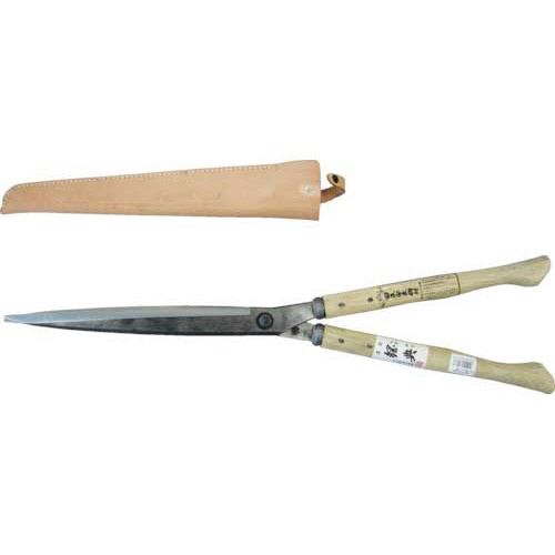 鋼典 刈込鋏 安来鋼付ﾈｼﾞ式ﾄﾒ付 1尺樫 和釘打桂ｺﾌﾞ柄 1丁画像