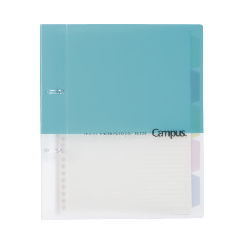 プリントもとじやすい２穴バインダー　Ｂ５　水色画像
