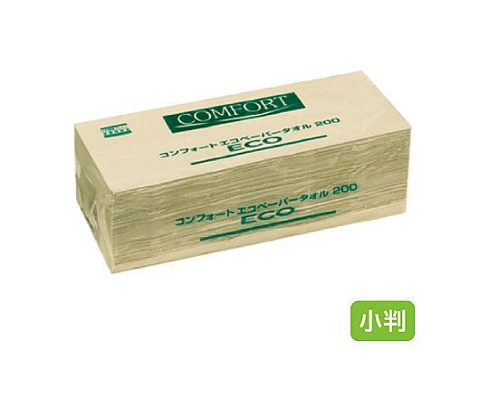 170x220mm ペーパータオル(42パック/1箱) パッケージの上面が見える状態で、片側にはロゴと詳細情報が記載されている。