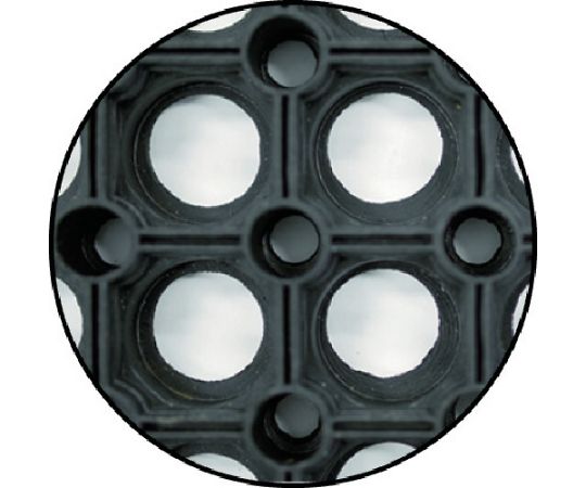 有孔ラバーマット　1000X1500mm 表面に多数の穴が開いたラバーマットが平らに置かれている状態