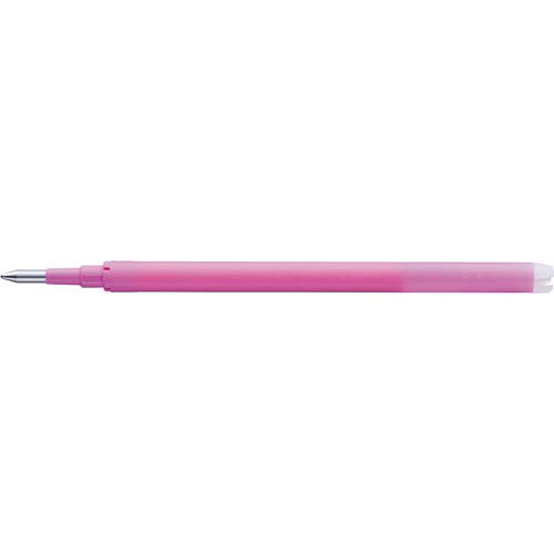 フリクション単色用替芯 0.7mm ピンク パッケージの角度が見える状態で、鮮やかなピンク色の替芯が収められている様子