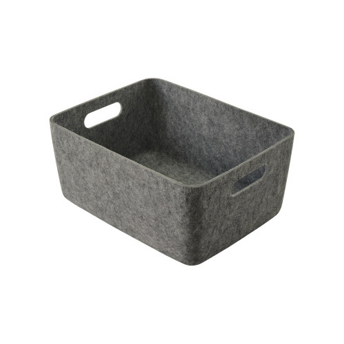 小物収納　フェルトバスケット　ストーングレー画像