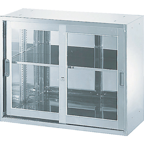 ｽﾃﾝﾚｽ保管庫(D500) 枠付ｶﾞﾗｽ扉 900×H720 1台画像