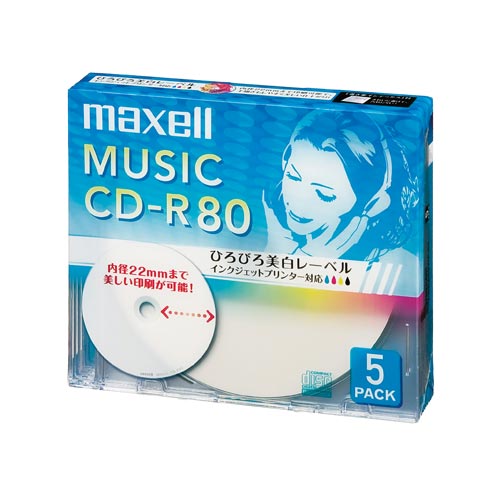 ＣＤ－Ｒ音楽用　８０分　５枚Ｐ