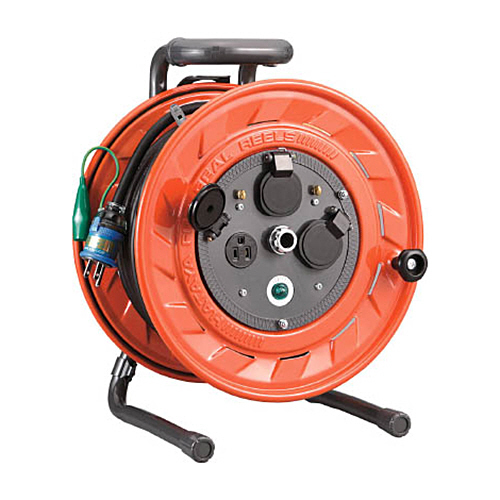 ｺｰﾄﾞﾘｰﾙ(単相100V)20mｺﾝｾﾝﾄ穴3個ｱｰｽ付 1台画像