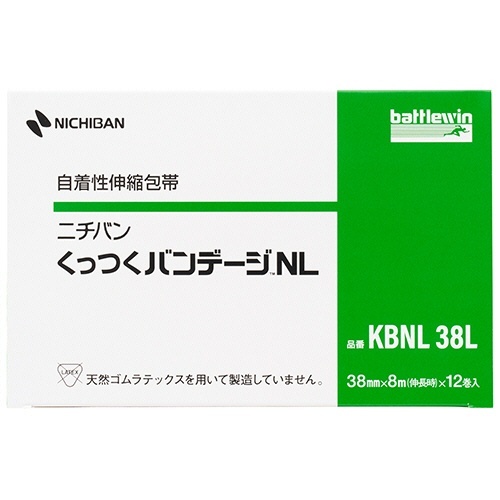 バトルウィン　くっつくバンデージNL　38mm×8m　1箱(12巻)画像