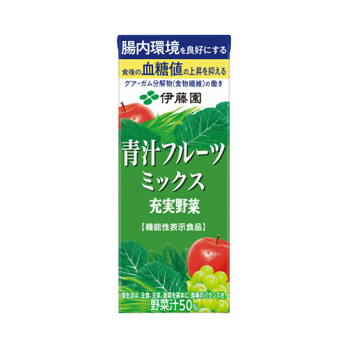紙充実野菜青汁フルーツミックス２００ｍｌ　２４本画像