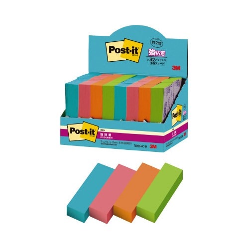 強粘着マルチカラー１　５０×１５　４色　３２冊画像