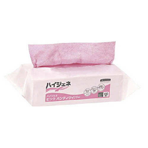 ﾊｲｼﾞｪﾈ ﾋﾟﾝｸﾊﾝﾃﾞｨﾜｲﾊﾟｰ 1ｹｰｽ(1600枚:100枚×16ﾊﾟｯｸ)画像