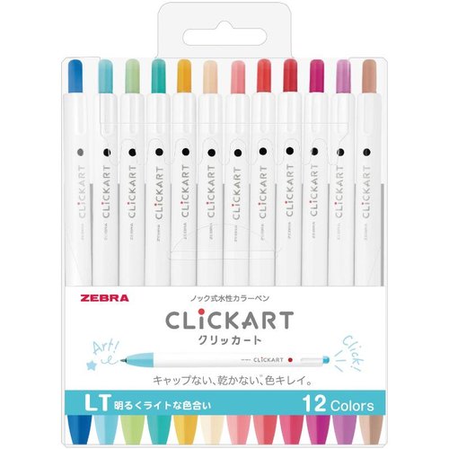筆記具 WYSS22-12CLT クリッカート 12色セット LT ゼブラ