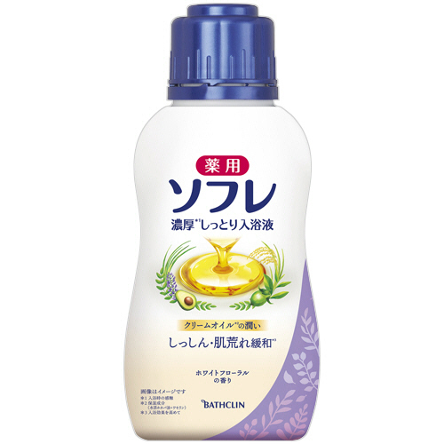 薬用ｿﾌﾚ 濃厚しっとり入浴液 ﾎﾜｲﾄﾌﾛｰﾗﾙの香り 本体 480mL 1本画像