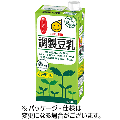 調製豆乳 1L 紙ﾊﾟｯｸ 1ｹｰｽ(6本)画像