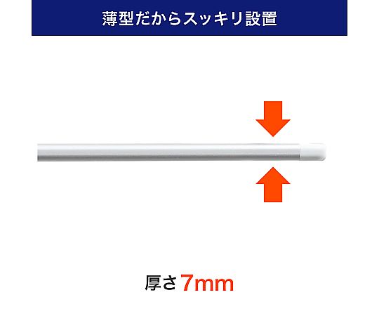 LED多目的灯　USBタイプ　非接触スイッチ　昼光色 透明なカバー越しに発光するLEDの正面ビュー