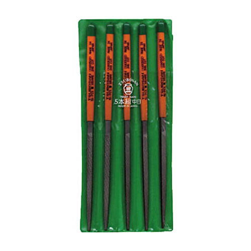 組ﾔｽﾘ 5本組(215mm) 三角 中目 1ﾊﾟｯｸ(5本)画像