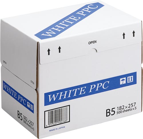 ＷＨＩＴＥＰＰＣ　Ｂ５　１箱（５００枚×５冊）×２