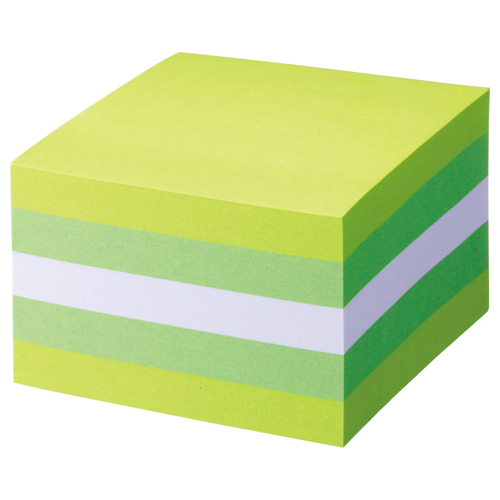 ふせん ｶﾗｰﾌﾞﾛｯｸ 75×75mm ﾊﾟｽﾃﾙｸﾞﾘｰﾝ 1冊画像