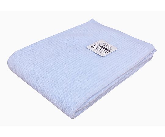 バスタオル 無撚糸リブカラー 60×120cm BLUE 1セット（10枚入）画像