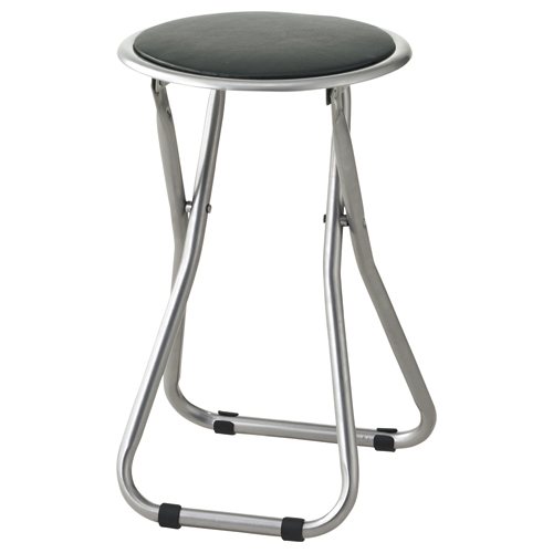 折りたたみ丸ｲｽ ﾌﾞﾗｯｸ 1脚