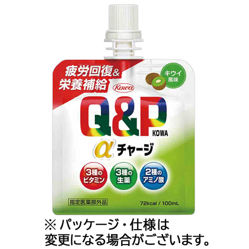 ｷｭｰﾋﾟｰｺｰﾜαﾁｬｰｼﾞ ｷｳｲ風味 100mL ﾊﾟｳﾁ 1ｾｯﾄ(36ﾊﾟｯｸ:6ﾊﾟｯｸ×6ｹｰｽ)画像