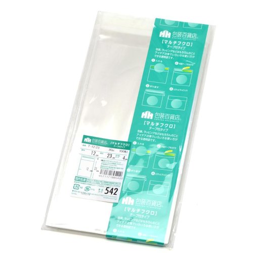 テープ有 OPP袋 32-7330 マルチフクロ T-12-23 100枚入 ササガワ画像