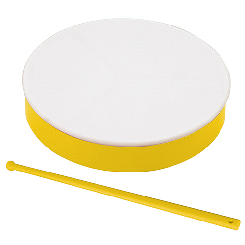 ﾌﾟﾗ製たいこ(ﾊﾞﾁ付) 黄 1個画像