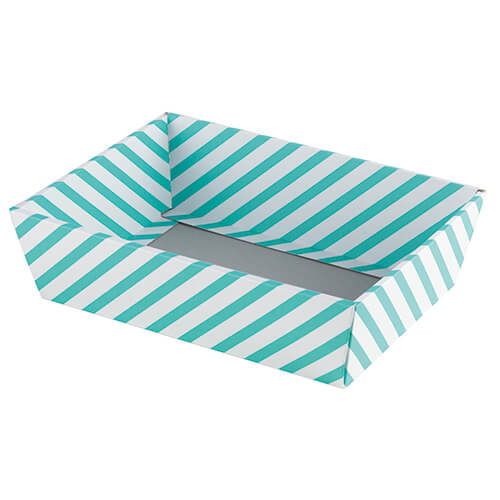 ギフトトレー Yストライプ L ミントブルー画像