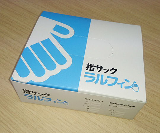 ニトリル指サック　ラルフィン　ホワイト　M　小箱タイプ　500個入画像