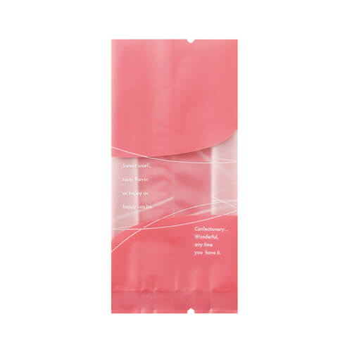 洋菓子の店頭販売に！ピンクのデザインがおしゃれなマット仕様のガゼット袋