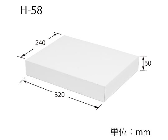 HEIKO 箱 白無地汎用ボックス H-58 10枚 整然と並べられた白い無地の箱、上から見た様子