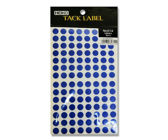 HEIKO タックラベル(シール) No.014 丸 青 9mm 1680片画像