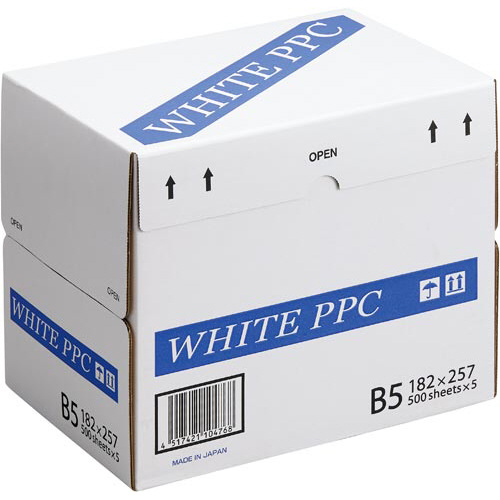 ＷＨＩＴＥ　ＰＰＣ　Ｂ５　１箱（５００枚×５冊）