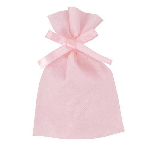 ソフトバッグベーシック 2穴リボン巾着 S1 薄 ライトピンク画像