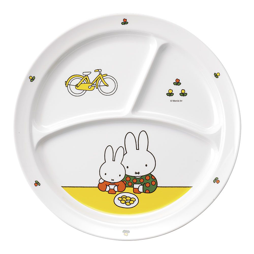 メラミンお子様食器 「ミッフィー」 丸ランチ皿画像