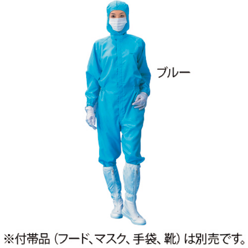 無塵衣AS199C 男女兼用 青 4L 1枚画像