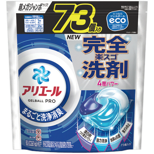 ｱﾘｴｰﾙ ｼﾞｪﾙﾎﾞｰﾙﾌﾟﾛ つめかえ用 超ﾒｶﾞｼﾞｬﾝﾎﾞ 1ﾊﾟｯｸ(73個)画像