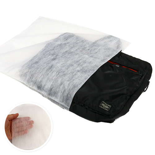 革製品や衣類の発送に便利な不織布バッグ