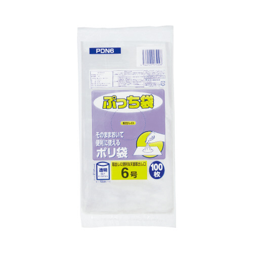 ぷっち袋規格袋６号厚み０．０２ｍｍ１００枚×１０画像