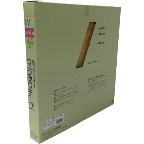 縫製用ﾏｼﾞｯｸﾃｰﾌﾟ切売り箱 B 25mm×25m ｲｴﾛｰ 1個画像