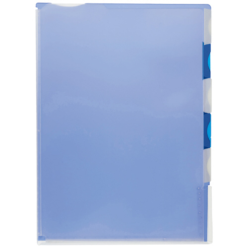 超丈夫なﾏﾁ付ｸﾘｱﾎﾙﾀﾞｰ ﾀﾌﾚﾙ A4ﾀﾃ 5山ｲﾝﾃﾞｯｸｽ ﾌﾞﾙｰ 1ﾊﾟｯｸ(5枚)画像