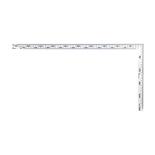 曲尺 厚手広巾 50cm 表裏同目 6段目盛 JIS ｼﾙﾊﾞｰ 1本画像