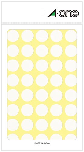 カラーラベル　丸型　１５ｍｍ径　白画像