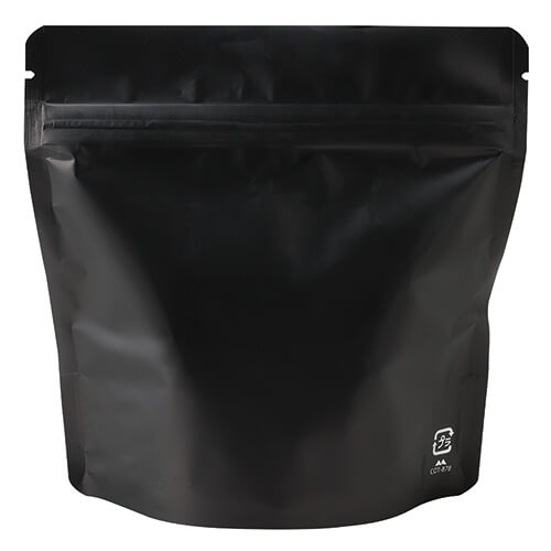 中身が見える窓付き！チャック付きアルミスタンド袋（マット黒）